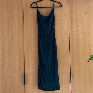 Zara Satin Midi Cowl Neck Dress.